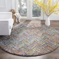 thumbnail image 2 of Safavieh Nantucket Pink Contemporary Rug - Round 6', 2 of 2