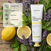 Boka Fluoride Free Toothpaste, Nano-Hydroxyapatite Toothpaste, Appropriate for Sensitive Teeth - Lemon Lavender Flavor, 3.4 fl oz