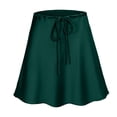 thumbnail image 4 of HZLPFO Mini Skirts for Women Satin High Elastic Waist Bodycon Skirts for Women Ruffle Short Skirt Green,S, 4 of 6