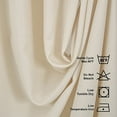 thumbnail image 3 of 3S Brother's Home Decorative Ecru Curtains Extra Long Luxury Colors Linen Look Custom Made 5-25 Feet Made in Turkey Hang Back Tab ( 1 Panel ) Home Décor -(52"Wx252"L), 3 of 6