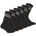 thumbnail image 1 of Calcetines de Tenis Unisex Diadora - Paquete de 3, Logotipo, Rayas Negro 43-46, 1 of 3