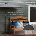 thumbnail image 4 of Outsunny Base de Demi-Parasol Support de Parasol 26 Lb pour 1,5 Pouces/1,9 Pouces, Noir, 4 of 10