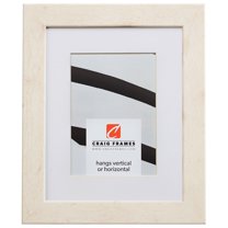 Craig Frames Colori, 14x18 inch Rustic Off-White Picture Frame Matted for a 10x13 Photo