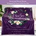 thumbnail image 2 of Blanket for Grandma, Grandma Birthday from Grandkids, I Love You Grandma, Soft Throw Blanket 60" x 50", White, 2 of 6