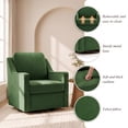 thumbnail image 6 of AFO Swivel Accent Chair with Removable Cushions, Modern Armchair for Living Room, Bedroom, Set of 1, Green, 6 of 8