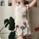 thumbnail image 3 of Vestido Elegante 3D Flower Bodycon Sling Dress Hollow Out Women Dress Backless Daily Suit Ygjytge Marfil T L para Mujer, 3 of 6