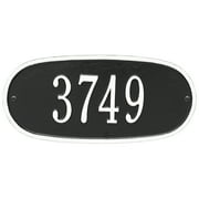 Personalized Whitehall Products Oval 1-Line Standard Wall Plaque in Black/White