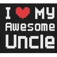 thumbnail image 4 of Old Glory Toddler I Heart My Awesome Uncle 8 Bit Pixel Short Sleeve Graphic T Shirt, 4 of 6