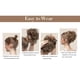 thumbnail image 2 of Xiao Hua Moño despeinado, moño con clip y peine lateral, coleteros sintéticos versátiles, ajustables y naturales para mujeres y niñas, color marrón claro, 2 of 3
