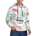 thumbnail image 2 of Sikiie Stamp Set Collection Men's Hoodie, Essentials Hoodie, Sweatshirt, Pullover Hooded Sweatshirt for Men-Large, 2 of 7