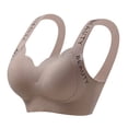 thumbnail image 3 of Wdgfv Seamless Bras Women Soft Jelly Push Up Wireless Bra Supportive V Neck No Underwire Comfort Tshirt Bralettes Khaki XXXXXL, 3 of 3