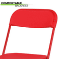 thumbnail image 6 of Magshion 10pcs Plastic Folding Chair, Stackable Patio Seat for Wedding Party Meeting Indoor Outdoor, Red, 6 of 12