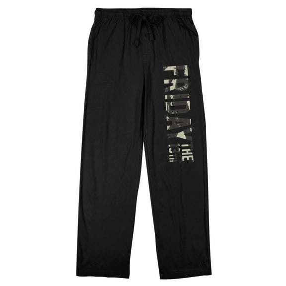 Friday The 13th Jason Men's Black Sleep Pajama Pants-Medium