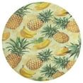 thumbnail image 3 of Lunarable Pineapple Floral Medallion Round Rug - Small Round Area Rug, Soft Non-Slip Machine Washable Bedroom Mat Indoor Accent Entry Carpet for Office Desk Dorm Hallway, 3 of 6