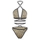 thumbnail image 5 of TRKIYQC Lencería de 2 Piezas para Mujer, Sujetador de lencería Halter de Leopardo de Color Liso, Bragas triangulares de Cintura Alta, Ropa exótica de Verano TRKIYQC moda, 5 of 6