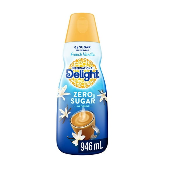 International Delight Reduced Sugar French Vanilla Coffee Creamer, 946 mL, 946ml Coffee Whitener