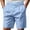 Light Blue, variant on Wyobmus Men's Linen Shorts Solid Color Casual Elastic Waist Drawstring Summer Beach Short Pants With Pockets 2025 Fashion Clothes S-3X Gray