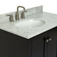 thumbnail image 5 of Ariel Cambridge 37 In. Left Offset Oval Single Sink Vanity With Carrara White Marble 0.75 In Countertop In Espresso, 5 of 10
