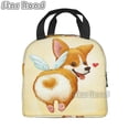thumbnail image 3 of Kawaii cartoon Corgi Dog Lunch Bag Tote Bag Insulated Organizer Lunch Holder Bag for Work Workout Outdoors Picnic Beach Travel, 3 of 4