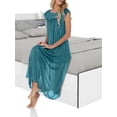 thumbnail image 6 of EZI Nightgowns for Women - Soft & Breathable Satin Night Gowns for Adult Women - Medium to Plus Size Womens Sleep Shirts - Long Mid-Length Nightgown, 6 of 9