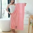 thumbnail image 2 of CASAFUN Monogrammed Towel Set, 2x Ultra Soft All Cotton Bath Towel, Highly Absorbent Quick Dry for Home Gym Pool Yoga Hotel Shower Bathroom, 2 of 6