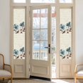 thumbnail image 2 of Teal Blue Tulip Window Privacy Film, Vintage Brown Flowers Elegant Plant Static Cling UV Sun Blocking Heat Control Window Tint Day and Night, Non-Adhesive One Way Windows Privacy Cover 17.7''x78.7'', 2 of 7