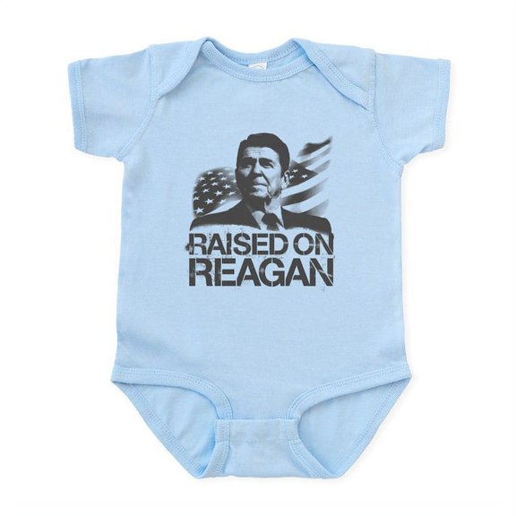 CafePress - Raised On Reagan Infant Bodysuit - Baby Light Bodysuit, Size Newborn - 24 Months