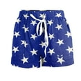 thumbnail image 6 of SHOPESSA Womens Shorts Summer Plus Size July 4th Independence Day Printed Casual Loose with Pockets Lacing Drawstring Short Pants XXL, 6 of 7