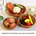 thumbnail image 5 of Bread Basket Rattan Storage Basket Woven  Severing Tray Food Box With Handles For Breakfast Platters Plate, 5 of 5