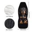 thumbnail image 6 of POLERO Dachshund Pattern Polyester Vehicle Seat Covers Breathable, Soft Front Seat Cover for Women, 2 Pcs Car Seat Covers, 6 of 8