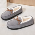 thumbnail image 6 of Gray Women Indoor Velvet Thick Fashionable Shoes For Fall And Winter Days With Outdoor Warm Short Tube And Soft Comfort, 6 of 8