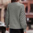 thumbnail image 6 of IROINNID Reduced Womens Sweater Round Neckline Pullover Sweater Solid Color Leisure Mid-Length Long Sleeve Autumn and Winter Warm Threaded Sweater, 6 of 6