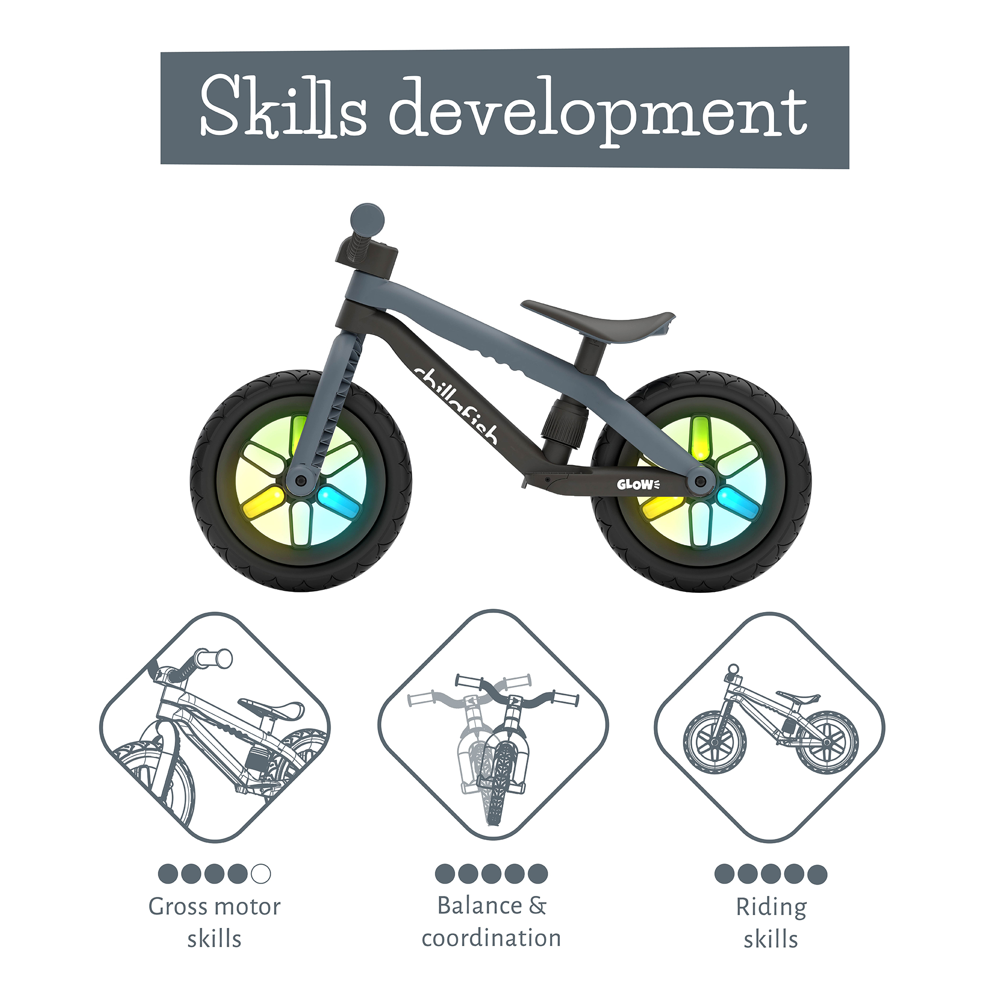 Chillafish BMXie Glow Balance Bike with Light-Up Wheels photo 3