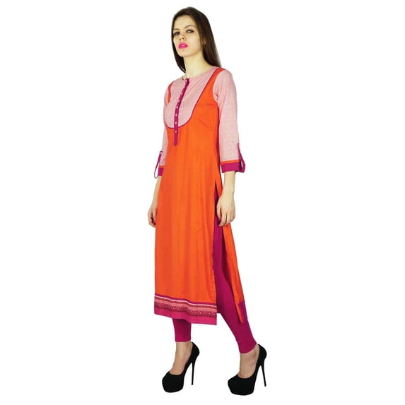 Phagun Indian Kurta Women Ethnic Designer Cotton Rayon Kurti Top Tunic Dress