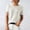 White, variant on Holzkary Womens Lightweight Slim Fit Cropped Short Sleeve Sweater Spring 2025 Outfits Crewneck Thin Sheer Knit T-Shirt Top Army Green L