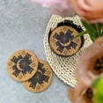 thumbnail image 5 of Mango Steam Set of Six Owl Cork Coasters with Decorative Coaster Holder, Black, 5 of 7