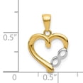 thumbnail image 4 of 14K Yellow Gold Infinity Design Heart Pendant, 4 of 4