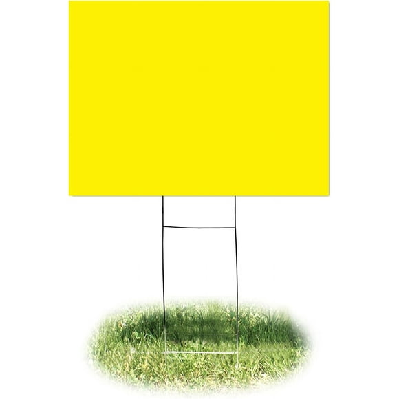 sign 5413 yard sign, blank, yellow, 18 inches by 24 inches