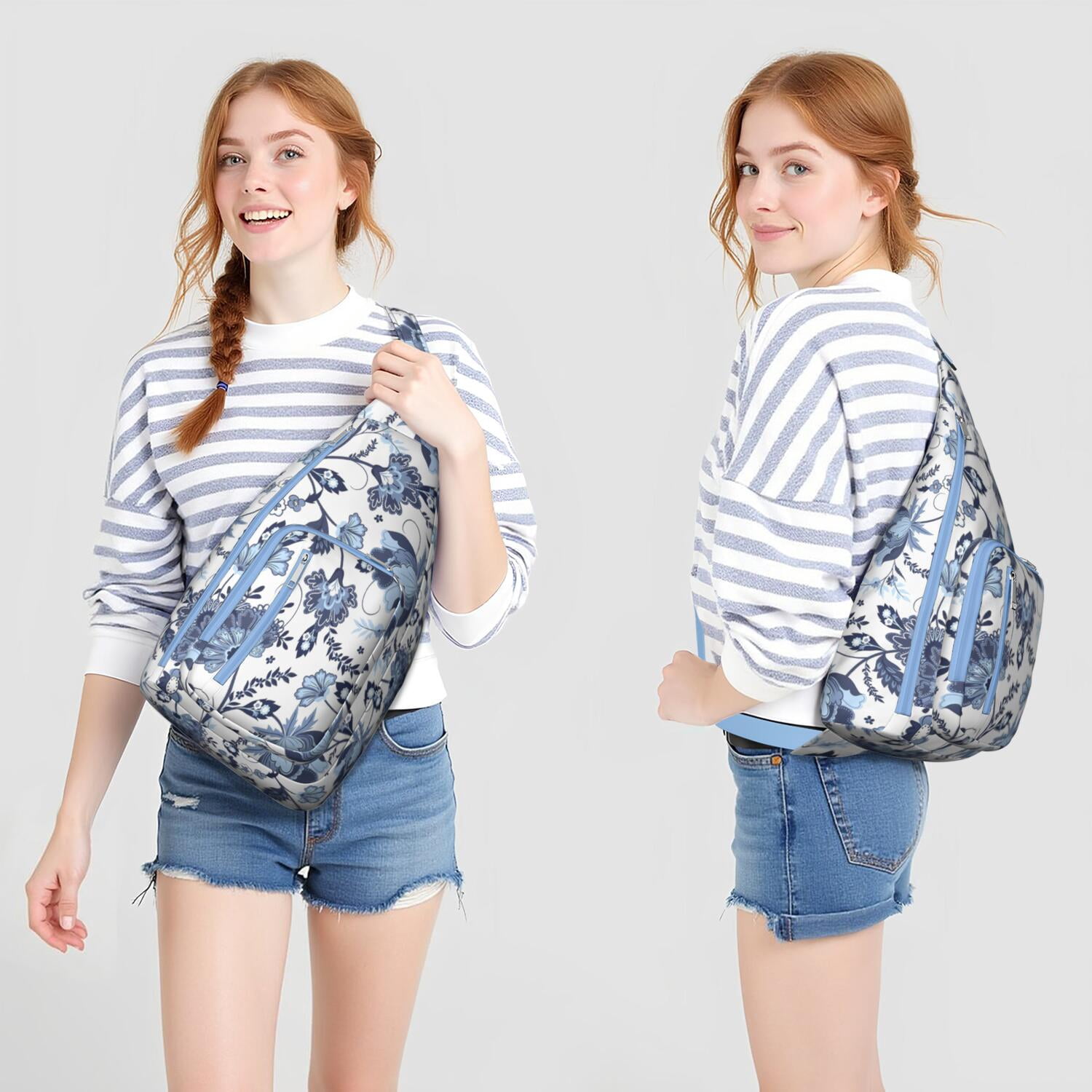 Tear - resistant Sunflower Sling Bag Organized for Tactical Use