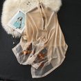 thumbnail image 3 of Bufanda de seda de morera, chal floral bordado ligero, manta de gasa de playa para todas las estaciones, 3 of 6