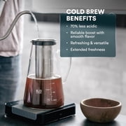 Ovalware Cold Brew Coffee/Tea Maker 1.0L RJ3 Borosilicate Glass Carafe Stainless-Steel Filter