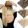 thumbnail image 5 of SEGO Clip in Human Hair Extensions Full Head Human Hair Extensions Silky Straight Soft Hair, 5 of 6