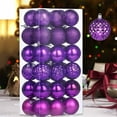 thumbnail image 5 of HCBY 36Pcs Solid Electroplated Christmas Ball For Xmas Tree Festives Stylish Holidays Home Decorations Gift idea(Purple,2.36"), 5 of 8