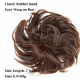 thumbnail image 6 of Benehair Messy Curly Hair Extensions Bun Scrunchies Wrap on Ponytail Updos Large Thick Donuts Hairpiece for Woman, 6 of 8