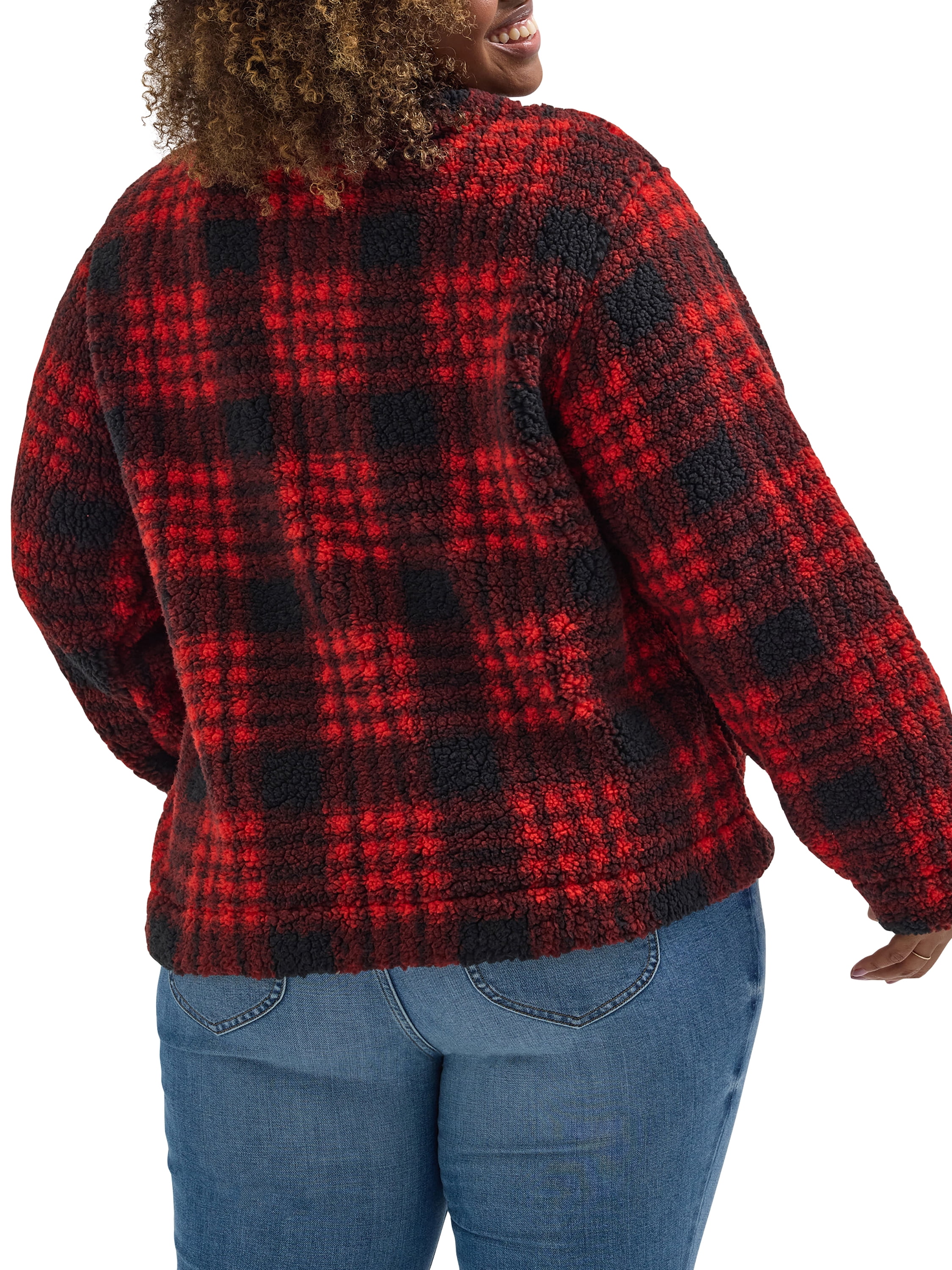Lee® Women's Plus V-Neck Fleece Cardigan