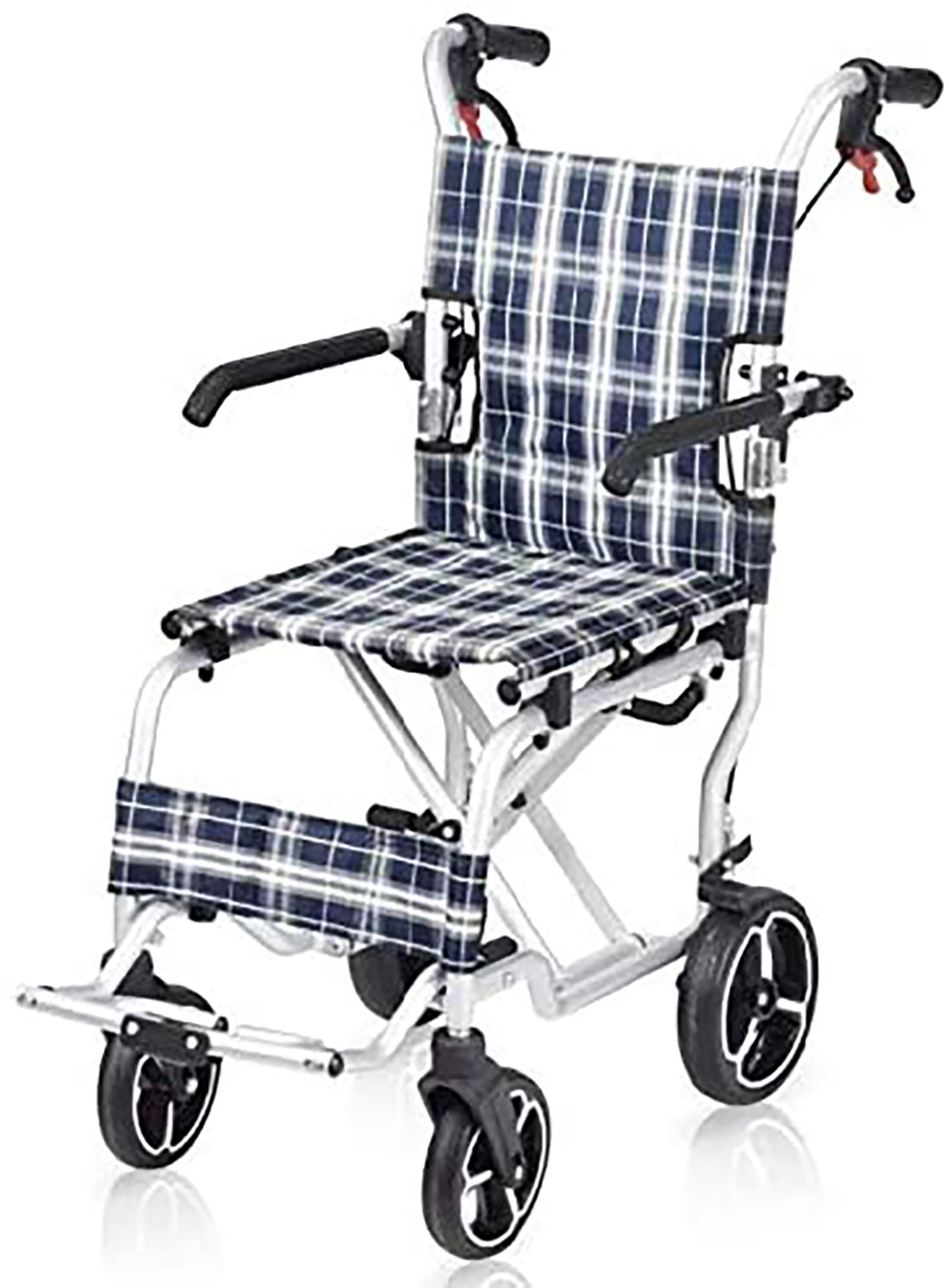 Wheelchair Transformer Lightweight Foldable Transport Chair With Foot Rests And Bag For Storage And Travel Walmart Com Walmart Com