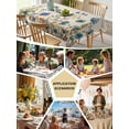 thumbnail image 5 of Blue Teal Spring Floral Table Cloth, Watercolor Botanical Summer Flowers Waterproof Tablecloth for Square Tables, Reusable Washable Fabric Table Cover for Restaurant Kitchen Dining Tables 54"x54", 5 of 6