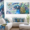 thumbnail image 1 of Beautiful Peacock Watercolor - Abstract Canvas Art Print, 1 of 3