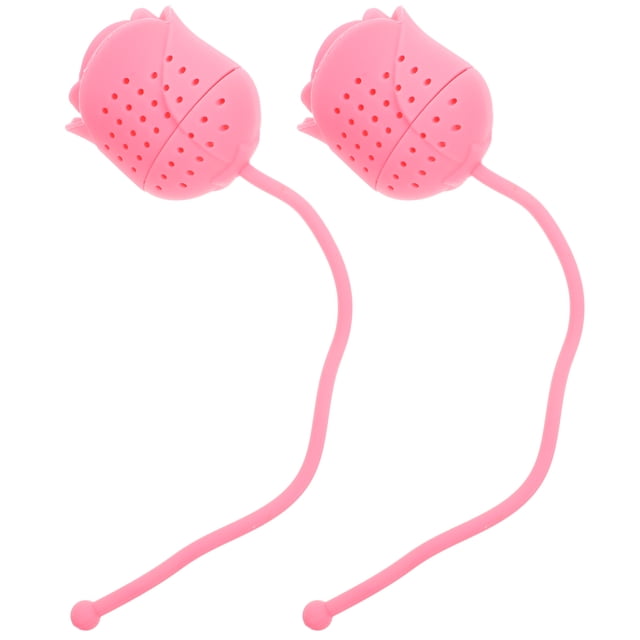 Miangastore Loose Leaf Tea Filter Pink 2Set 6.4X1.6X1.6in