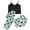 Green, variant on Diufon 3PCS Womens Pajamas V Neck Sleeveless Tops Polka Dot Elastic Waist Bow Shorts Pants Sets
